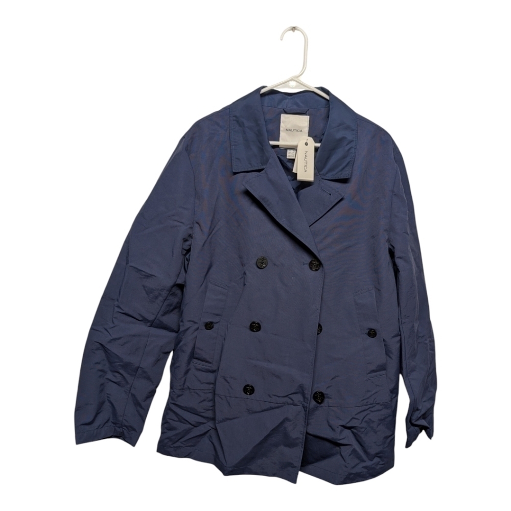 Nautica Women's Water Resistant Nautical Outdoor Button Front Jacket XL New